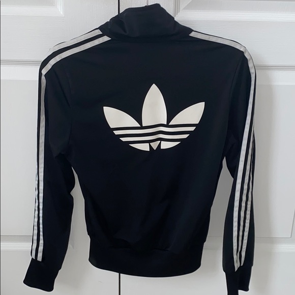 RARE Adidas Originals Black 3-stripe Zip Sweater - Picture 3 of 6